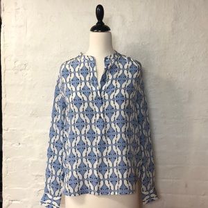 JCREW silk long sleeved top NWOT